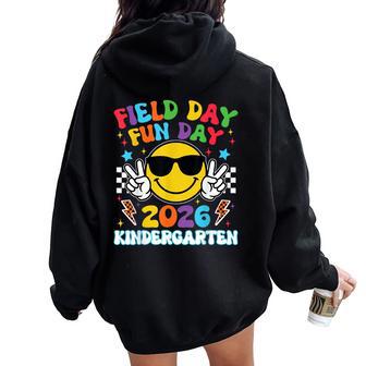Kindergarten Field Day Fun Day 2026 Teacher Boy Girl Kid Women Oversized Hoodie Back Print - Thegiftio UK
