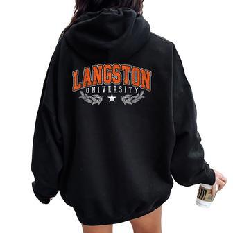Langston Institute Of Technology Arch Vintage For Women Women Oversized Hoodie Back Print - Thegiftio UK