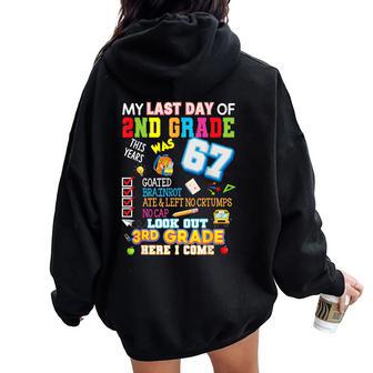 My Last Day Of 2Nd Grade Look Out 3Rd Grade Here I Come Fun Women Oversized Hoodie Back Print | Mazezy