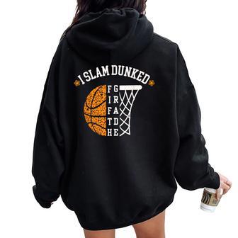 Last Day Of 5Th Grade I Slam Dunked Fifth Grade Boys Women Oversized Hoodie Back Print - Thegiftio UK