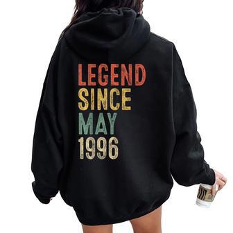 Legend May 1996 30Th Birthday 30 Year Old Women Oversized Hoodie Back Print | Mazezy