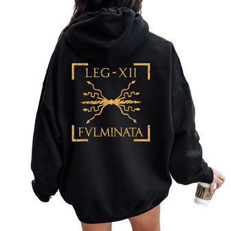 Legio Xii Fulminata Legión Militar De La Antigua Roma Women Oversized Hoodie Back Print - Regaloses