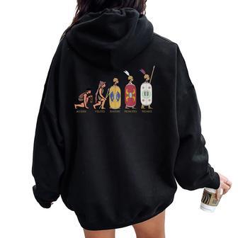Legioni Romane Evoluzione Polibica Divertente Antica Roma Felpa con cappuccio oversize da donna con stampa posteriore - Novitaregali