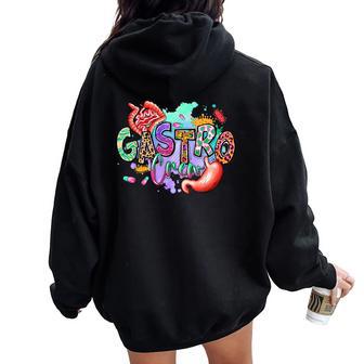 Leopard Gastro Crew Vintage Gastroenterology Nurse Women Oversized Hoodie Back Print - Thegiftio UK