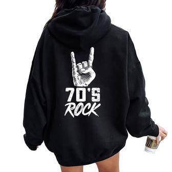 Let's Rock N Roll – Groupe De Musique Rock Rétro Années 70 Pour Homme Et Sweat à capuche oversize pour femme avec imprimé dans le dos - Cadeauxyz