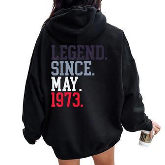 Leyenda Desde Mayo De 1973 Para Hombres Y Es Mayo De 1973 Women Oversized Hoodie Back Print - Regaloses