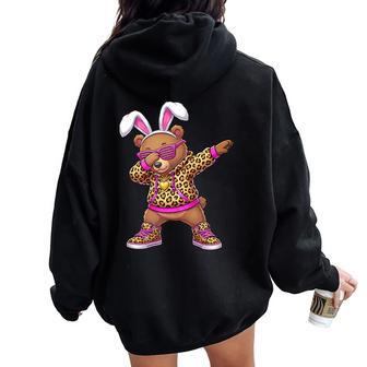 Lindo Anime Conejito Oso Feliz Pascua Es Niñas Y Niños In Mangas Women Oversized Hoodie Back Print - Regaloses