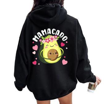 Mamacado Futura Mamá Embarazo Mamá Embarazada Divertido Women Oversized Hoodie Back Print - Regaloses