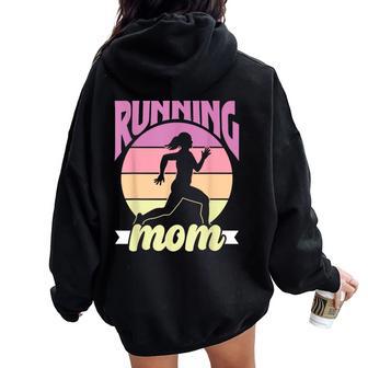 Maman Qui Court Jogger Coureur Exécuter La Course À Pied Sweat à capuche oversize pour femme avec imprimé dans le dos - Cadeauxyz