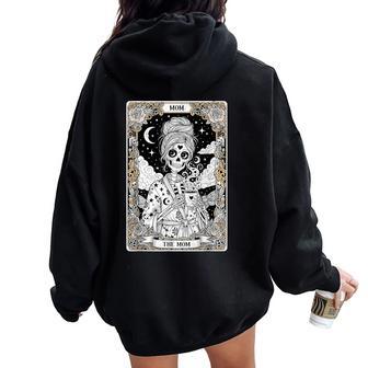 The Mom Tarot Card Skeleton Vintage Gothic Mother Day Women Oversized Hoodie Back Print - Thegiftio