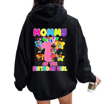 Mommy Of Birthday Girl Gracie Birthday Dolls Girl Party Women Oversized Hoodie Back Print - Thegiftio