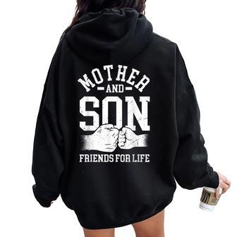 Mother And Son Friends For Life Mom Matching Mother Son Women Oversized Hoodie Back Print - Thegiftio UK