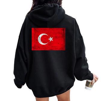 Motif Drapeau De La Turquie Pour Hommes S Enfants Sweat à capuche oversize pour femme avec imprimé dans le dos - Cadeauxyz