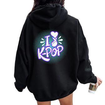 Musique K-Pop Pour S Et Adolescentes Sweat à capuche oversize pour femme avec imprimé dans le dos - Cadeauxyz