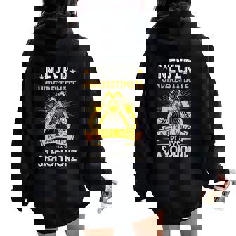 Neous-Estimez Jamais Une Fille Qui Joue Duaxophone Sweat à capuche oversize pour femme avec imprimé dans le dos - Cadeauxyz