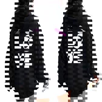 Oil Love Avec Le Doterra O Sweat à capuche oversize pour femme avec imprimé dans le dos - Cadeauxyz