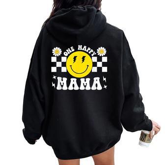 One Happy Dude Mama 1St Birthday Family Matching Women Oversized Hoodie Back Print - Thegiftio UK