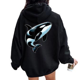 Orca シャツ オーシャン シャチ 恋人 男性 男の子 女の子 キッズ シャチ レディース オーバーサイズ パーカー バックプリント - Kawaiitshirt