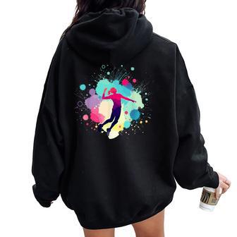 Pallavolo & Pallavolo Grafico Per Ragazze Felpa con cappuccio oversize da donna con stampa posteriore - Novitaregali