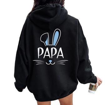 Papa Bunny Cadeauisage De Lapin Famille Groupe Pâques Fête Des Pères Sweat à capuche oversize pour femme avec imprimé dans le dos - Cadeauxyz