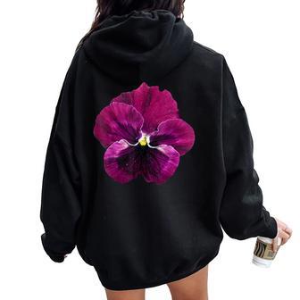 Pensée À Fleursiolettes Pour Homme Enfant – Pensée Sweat à capuche oversize pour femme avec imprimé dans le dos - Cadeauxyz