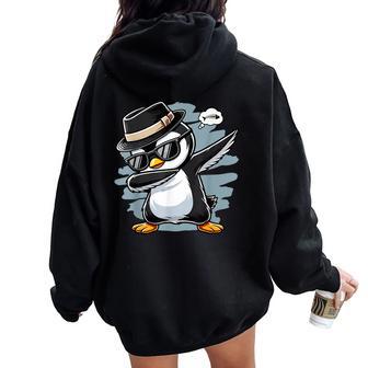 Pingouin Dab Dance Enfant Garçon Fille Motif Pingouin Sweat à capuche oversize pour femme avec imprimé dans le dos - Cadeauxyz