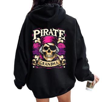 Pirate Grandma Captain Pirate Women Oversized Hoodie Back Print - Thegiftio UK