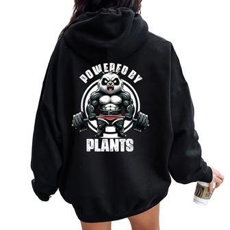 Powered By Plants Gimnasioegano Levantamiento De Pesas Gimnasio Women Oversized Hoodie Back Print - Regaloses