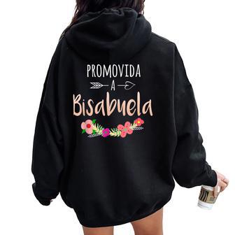 Promovida A Bisabuela Anuncio De Embarazo Gran Abuela Women Oversized Hoodie Back Print - Regaloses