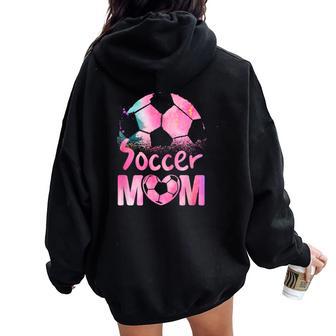 Ragazza Calcio Mamma Figliaorella Calciatore Felpa con cappuccio oversize da donna con stampa posteriore - Novitaregali