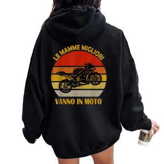 Regali Per Mamme Motociclisti Mamma Moto Da Corsa Felpa con cappuccio oversize da donna con stampa posteriore - Novitaregali