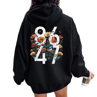 Resist 86 47 Flowers Poppy Protest Kids Men Women Oversized Hoodie Back Print - Thegiftio UK