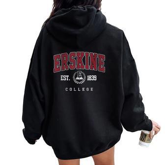 Retro Erskine Athletic Sports Women Women Oversized Hoodie Back Print - Thegiftio UK
