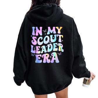 In My Scout Leader Era Groovy Retro Troop Scouting Camping Women Oversized Hoodie Back Print - Thegiftio UK
