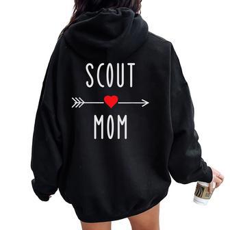Scout Mom Divertentecoutcoutcouting Mamma Regalo Festa Della Mamma Felpa con cappuccio oversize da donna con stampa posteriore - Novitaregali