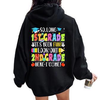 So Long 1St Grade Graduation 2Nd Grade Here I Come Girl Kids Women Oversized Hoodie Back Print | Mazezy
