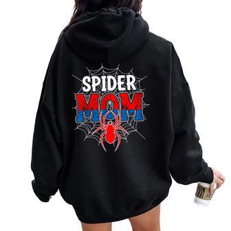 Spider Mom Family Matching Mother's Day Mommy Women Women Oversized Hoodie Back Print | Mazezy