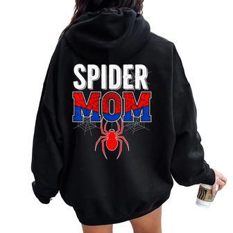 Spider Mom Family Matching Mother's Day Mommy Women Women Oversized Hoodie Back Print - Thegiftio UK