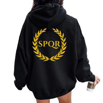 Spqr Imperio Romano Women Oversized Hoodie Back Print - Regaloses