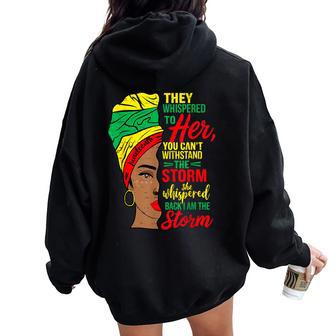 Storm Black Junenth 1865 Freedom African June 19Th Women Oversized Hoodie Back Print - Thegiftio UK