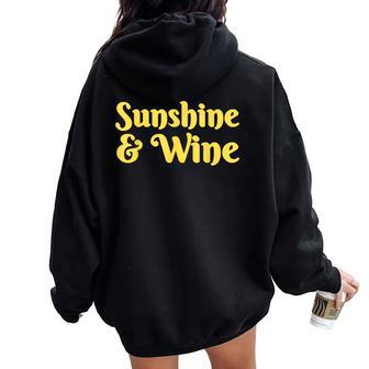 Sunshine And Wine Women Oversized Hoodie Back Print | Seseable UK