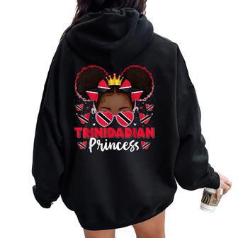 Trinidadian Princess Trinidad And Tobago Flag Trini Women Women Oversized Hoodie Back Print - Thegiftio UK