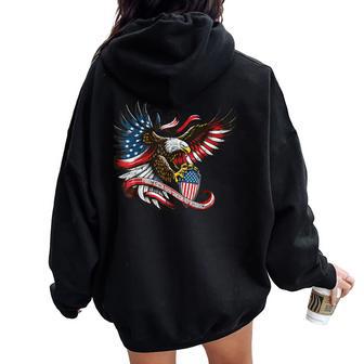 Us Flag 250 Years Of Freedom 250Th Anniversary Women Women Oversized Hoodie Back Print - Thegiftio UK
