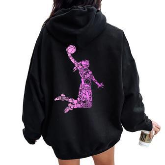 Vêtements De Basketympas Et Idées Cadeaux Rose Enfant Manche Courte Col Roulé -Mall Sweat à capuche oversize pour femme avec imprimé dans le dos - Cadeauxyz