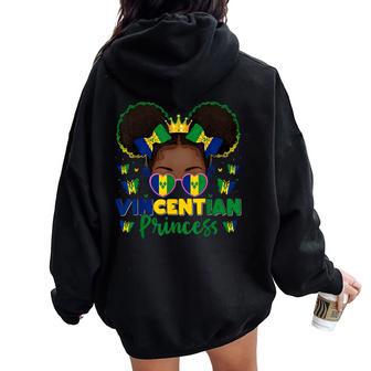 Vincentian Princess St Vincent And The Grenadines Flag Women Women Oversized Hoodie Back Print - Thegiftio UK