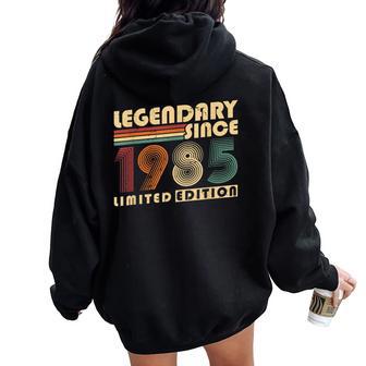 Vintage 1985 Regalo Cumpleaños 40 Años Para Hombres Es Women Oversized Hoodie Back Print - Regaloses