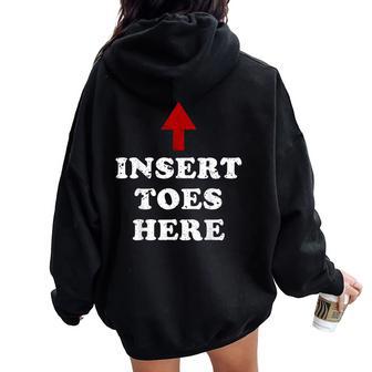 Vintage Insert Toes Here For Women Women Oversized Hoodie Back Print - Thegiftio UK