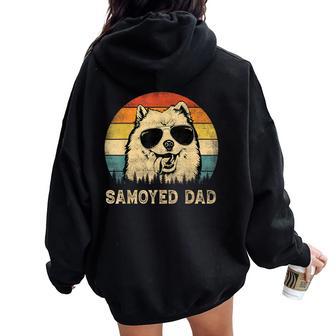 Vintage Samoyed Dad Dog Lovers Father's Day Women Women Oversized Hoodie Back Print - Thegiftio UK
