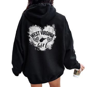 West Virginia Girl Hometown West Virginia Home Women Oversized Hoodie Back Print - Thegiftio UK