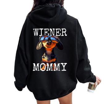 Wiener Mommyウィンナー・マミー ダックスフンド・ママ ダックスフンド・ママ 母の日 ダックスフンド レディース オーバーサイズ パーカー バックプリント - Kawaiitshirt
